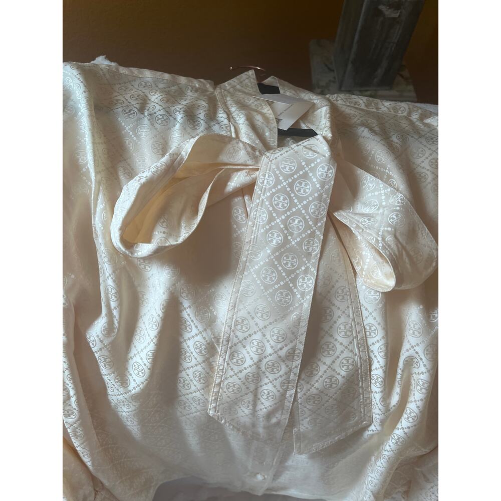 Tory Burch Satin Jacquard Blouse